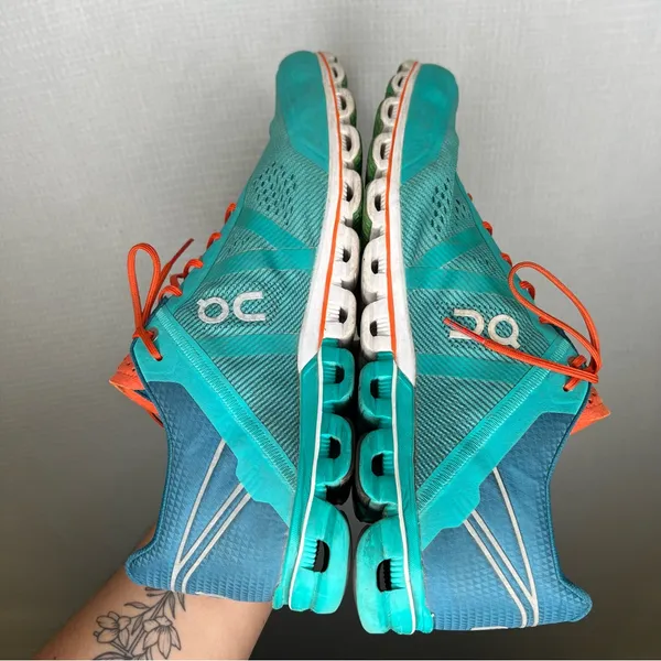 On Cloud | Running Teal and Orange Women's Sneakers 10.5‎ - Image 6