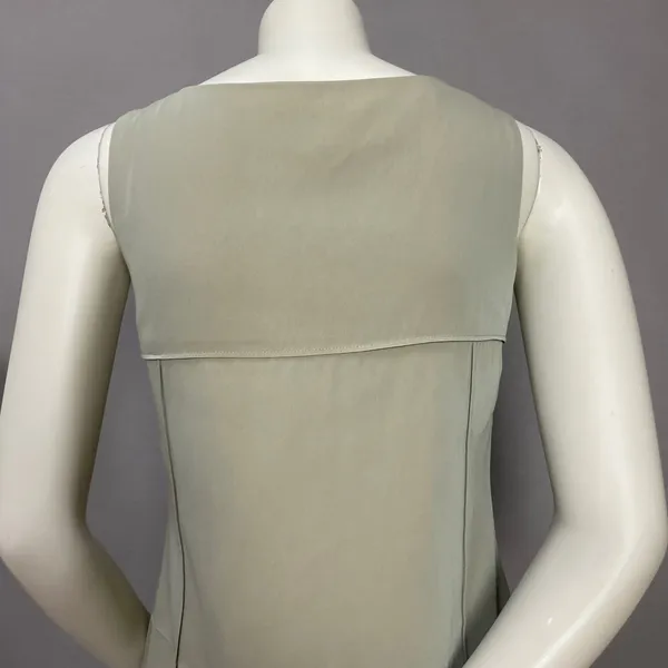 Shift‎ Dress Sleeveless Clean Lines Pintucks Mod Professional Office Neutral - Image 6