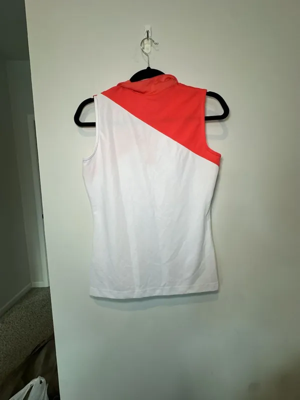 EP New York Sleeveless Color Blocked Zip Mock Golf Shirt Size M - Image 4