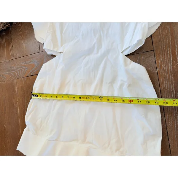 NWT SHUG White August Ruffled‎ Mini Dress Womens White Large - Image 8