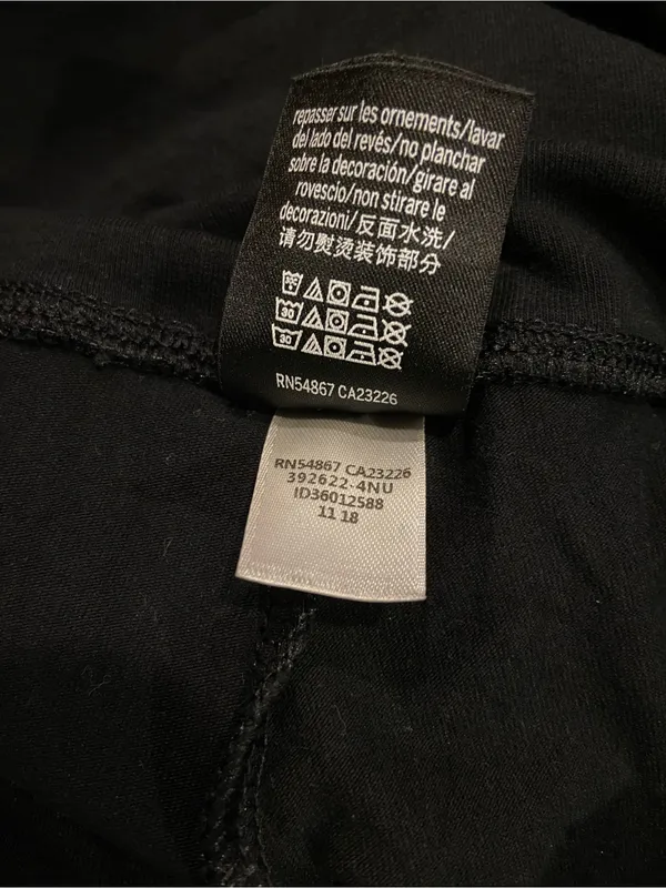 Victoria’s Secret PINK black yoga leggings pants size large white detail - Image 5