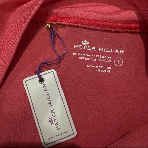 NWT Peter Millar Golf Active Skort‎ UPF 50+ Sun Protection Coral Small Tennis - Image 6