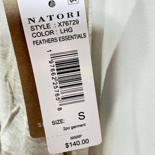 Natori Feathers Essentials Pajama Set Light Heather Grey Sustainable Size S - Image 4