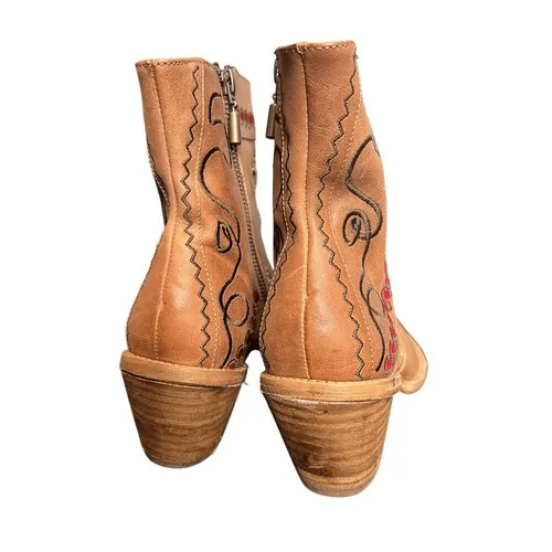 Anthropologie Marco Delli Embroidered Leather Western Boot Size 36 Floral Cowboy - Image 8