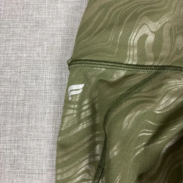 Fabletics Leggings Womens XS Green Ankle PowerHold Yoga Gym Pants Compression - Image 13
