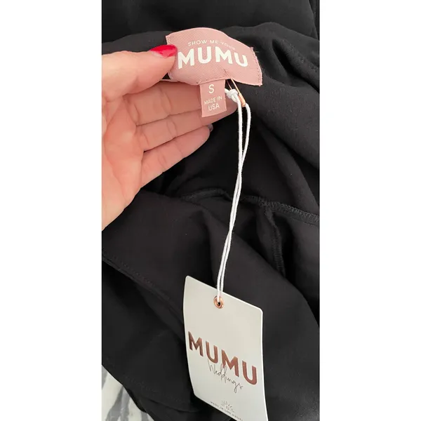 Show Me Your Mumu Floretine Maxi One Strap Maxi Dress Black Size Small NEW - Image 8