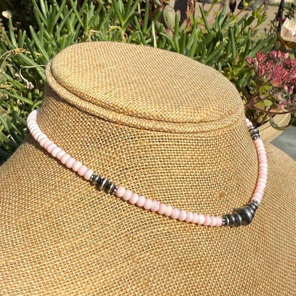 Handmade 15” Navajo Style Sterling Silver Saucers Choker - Image 6