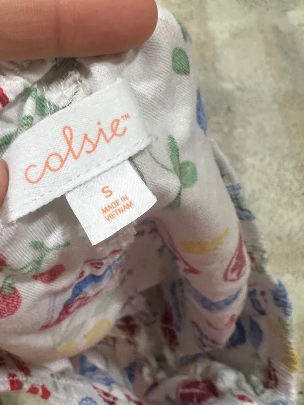Colsie Fruits boxer shorts pajamas lounge watercolor sardines lemon capri - Image 2