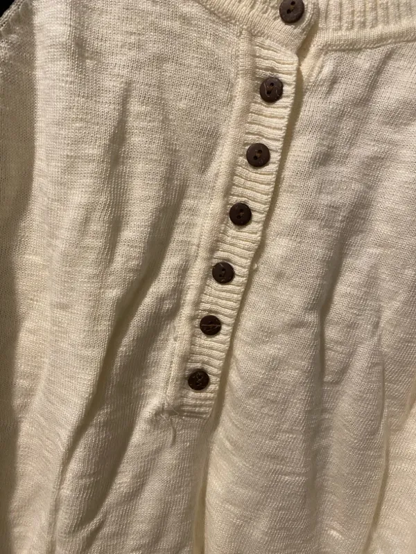 Prómesa Bases Loaded Colorblock Slub-Knit Henley Sweater Size Medium - Image 3
