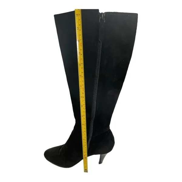 Cole Haan Nancy Nike Air Tall Black Suede Riding Boots with Tassel, size 8.5 - Image 11