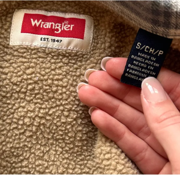 Wrangler Sherpa Lined Jacket Plaid - Image 2