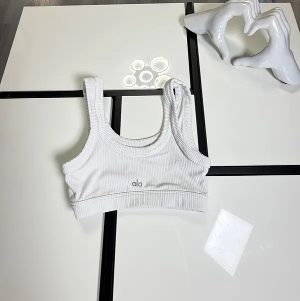 🤍 Alo Yoga Ribbed Wellness Bra - White | Size XS - Image 4
