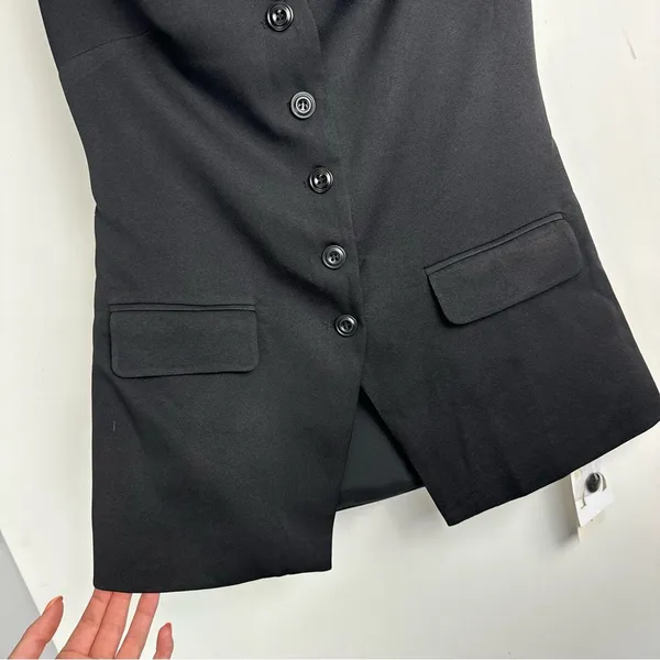 NWT Commense Button Down Tube Top Sz Medium Black - Image 9
