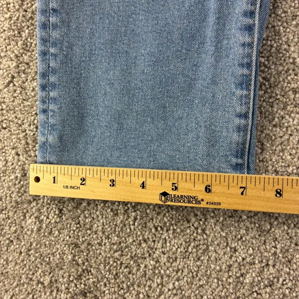 Driftwood Audrey Jeans Women 31 Light Wash Blue Slim Straight Denim Casual Faded - Image 6