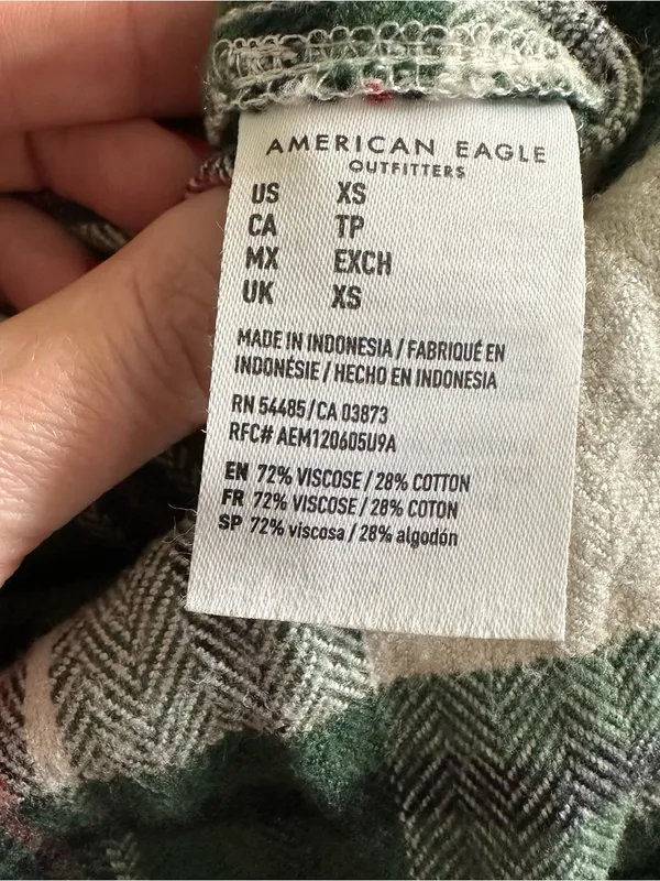 American Eagle Ahh Mazingly Soft Plaid Flannel Shirt - Image 7