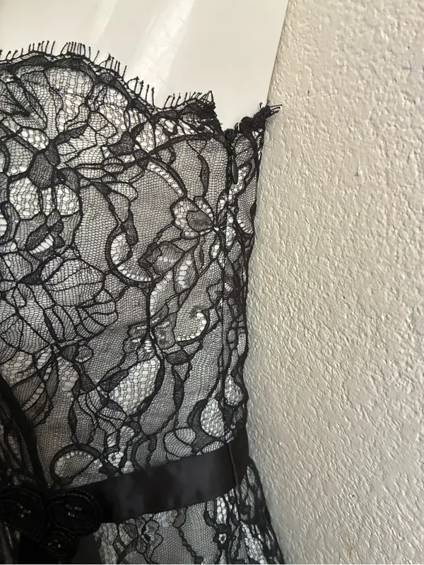 Ann Taylor Lace Corset Top Black 10 - Image 6