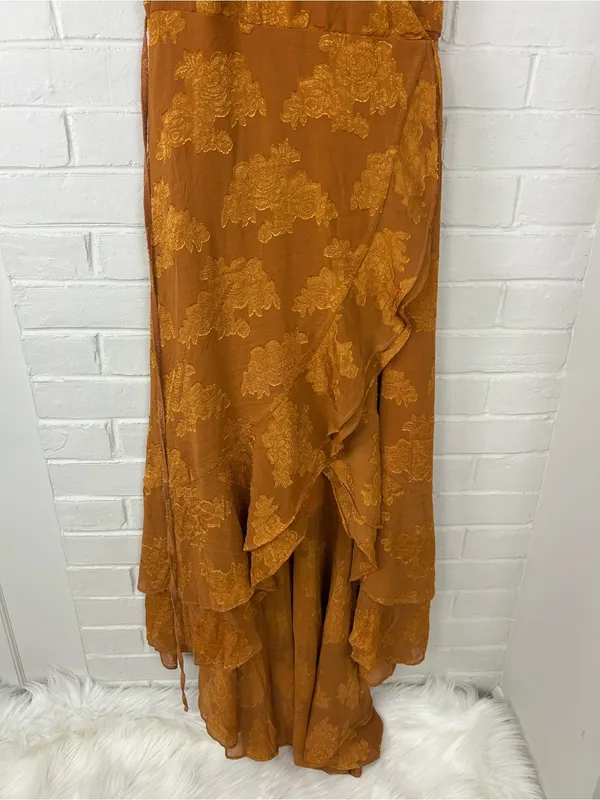 Lulus Adorable Aura Floral Burnout High Low Wrap Dress Size L - Image 6