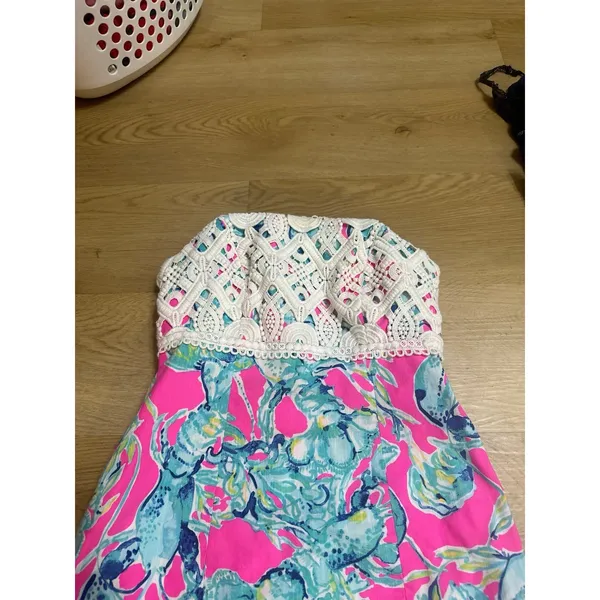 Lilly Pulitzer Strapless Floral Dress - Image 2