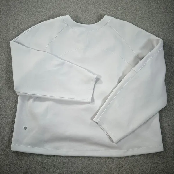 Lululemon AirWrap Modal Crew Sweatshirt Alpine White 16 Boxy Cropped Pullover - Image 10