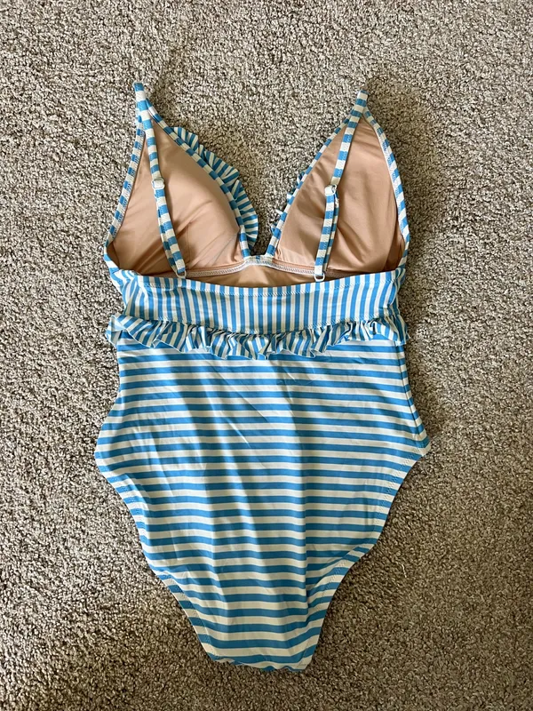 J. Crew Blue and White one piece swimsuit - Image 2