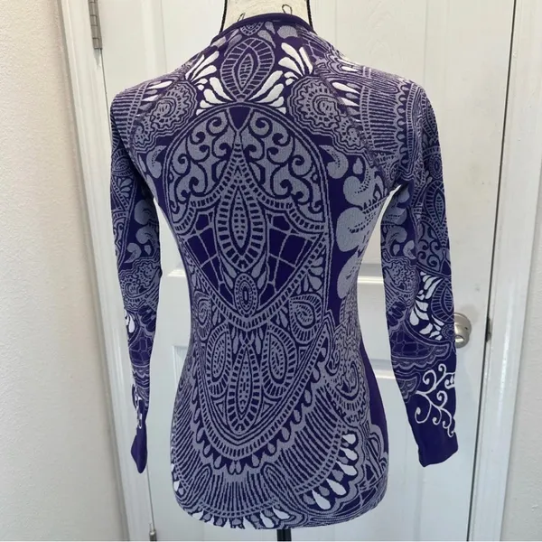 ATHLETA Purple Long-Sleeve Patterned Women's Top - Image 4