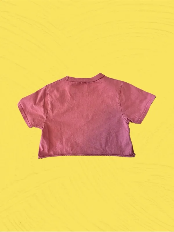 Brandy Melville John Galt Cropped Butterfly Tee - Image 2