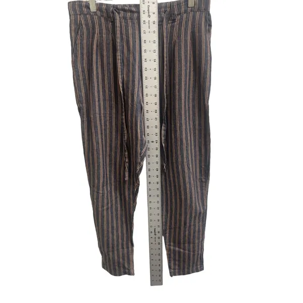 Gianni Lupo Women's Blue Pleated Drawstring loose fit pants Size M SKU 1369 - Image 2