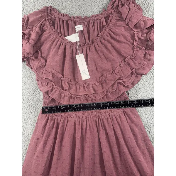 Babydoll Dress Women Large‎ Tiered Ruffle Textured Boho Coquette - Image 6