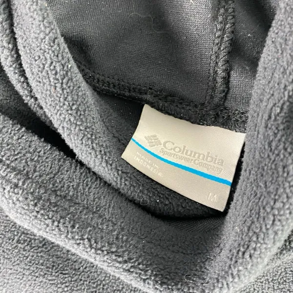 Columbia Hoodie Sweatshirt Womens Medium Black Pullover Fleece Lightweight - Image 4