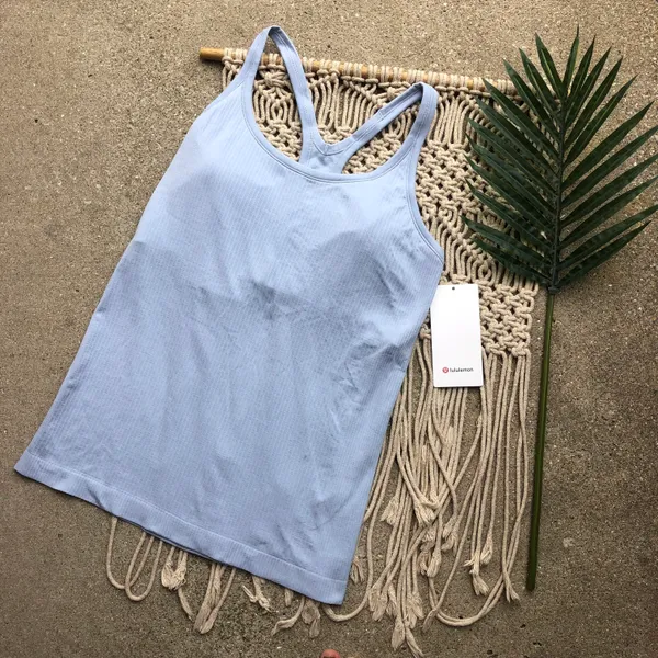 Lululemon NWT Ebb To Street Tank Top Size 12 - Blue Linen - Image 2