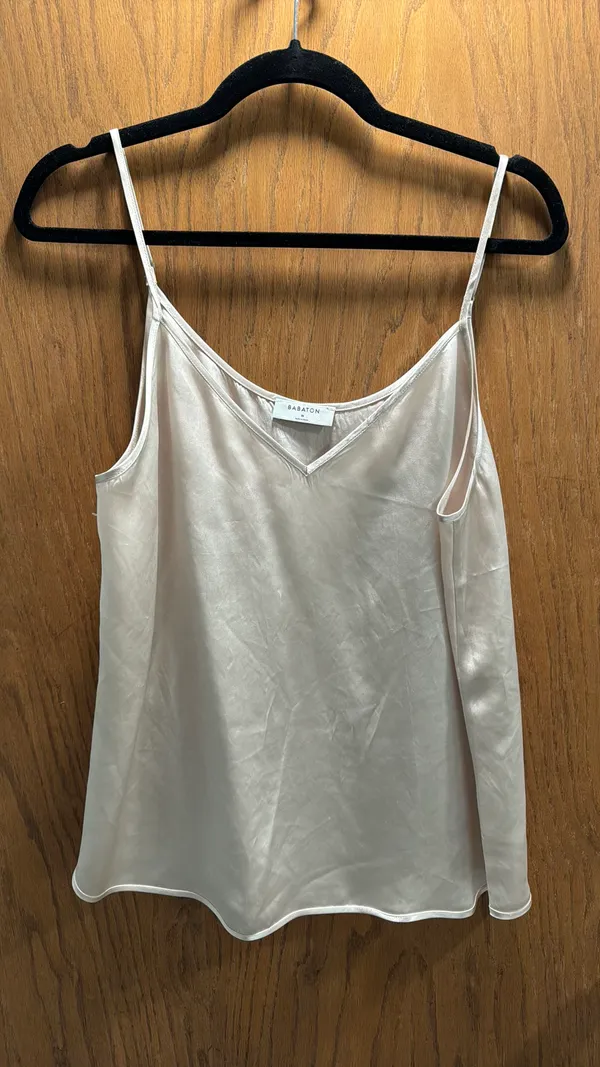 Aritzia Champagne Satin Cami - Image 2