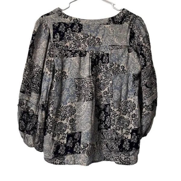 Maeve Anthropologie Size Small Long Sleeve Floral Paisley‎ Blouse Boho Peasant - Image 2