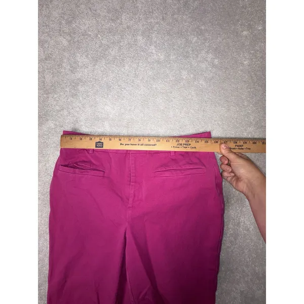 maeve‎ anthropologie cropped mini boot cut fuchsia size 10 - Image 7