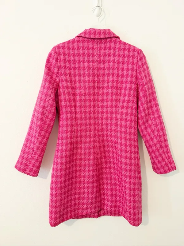 Pomander Place Magenta Tweed Stacie Houndstooth Pink Dress Tuckernuck Small S * - Image 8