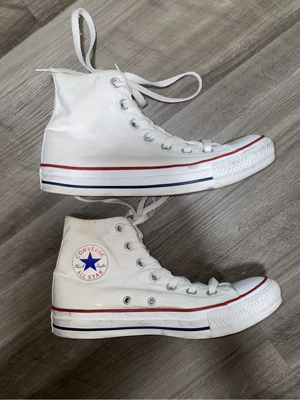 White Converse All Star high top sneakers - Image 3