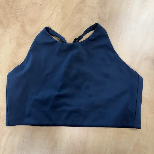 Girlfriend Collective Topanga Criss Cross Sports Bra XL Midnight Blue Adjustable - Image 6