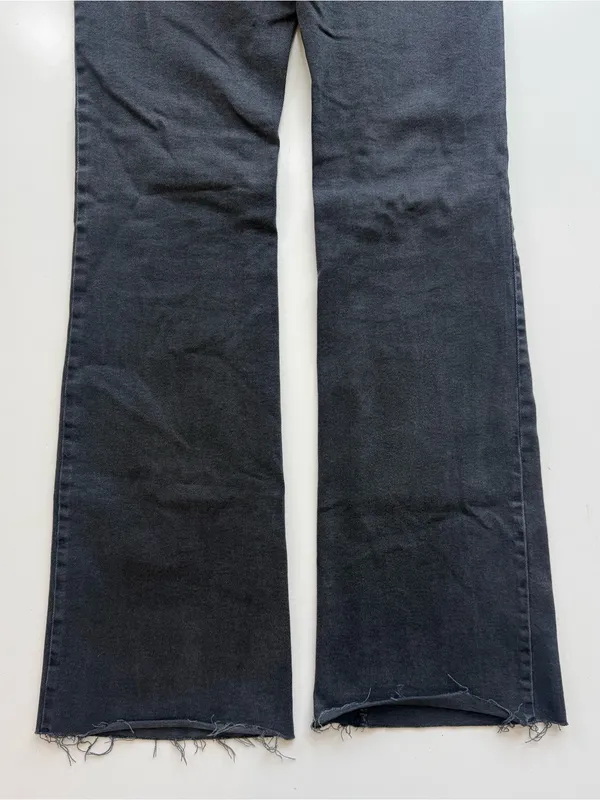 Zara Washed Black High Waisted Flare Jeans Size 6 - Image 6