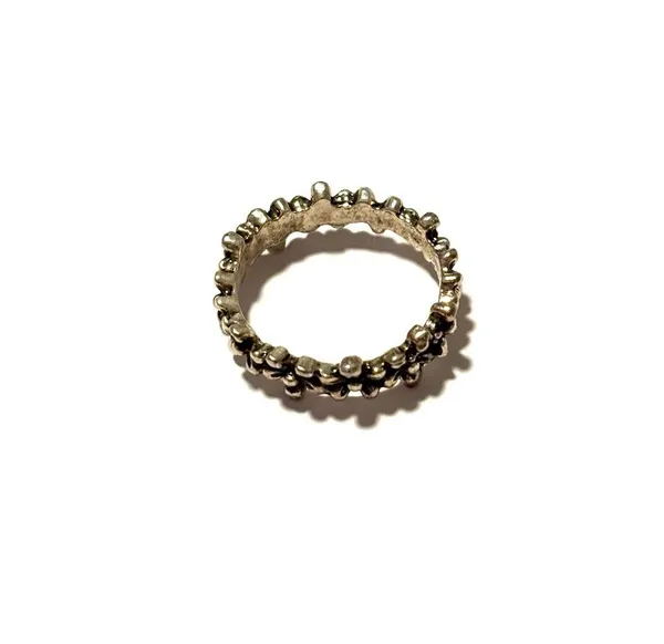 Silvery flower ring size 6 Silver - Image 2