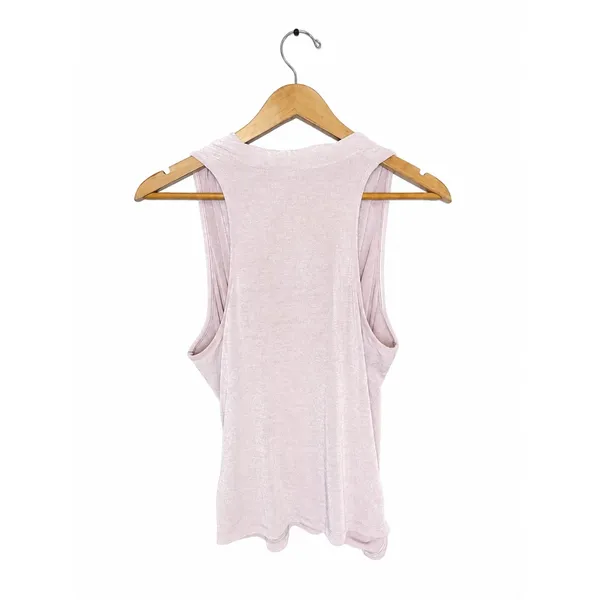Anthropologie Size M Blush Pink Draped Sleeveless Top Soft Knit Faux Wrap - Image 3