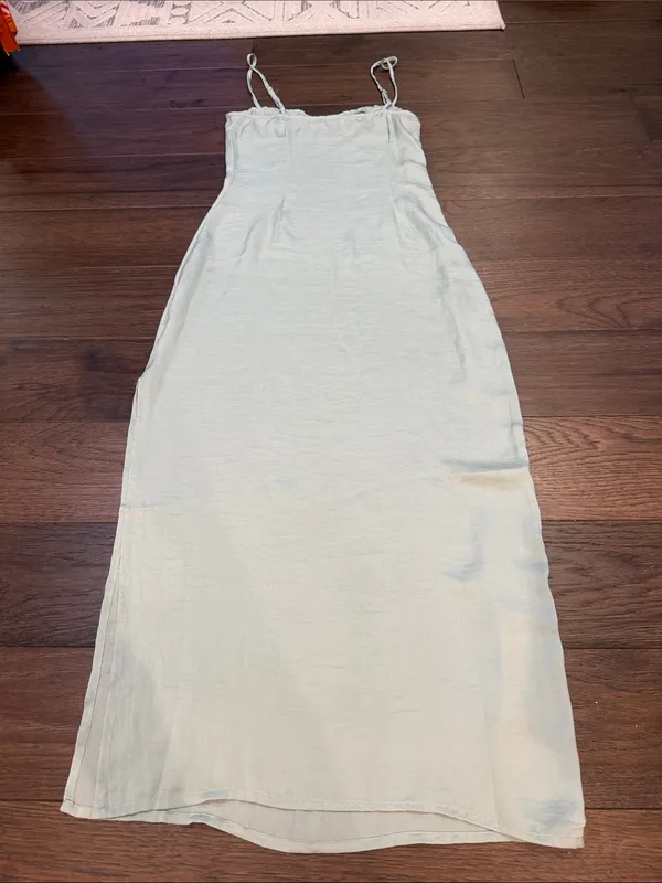 Princess Polly Light Green Maxi Slip Dress Size 0 - C33-088 - Image 8