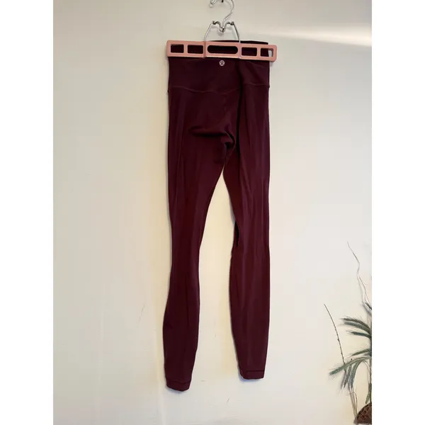 Lululemon Align High-Rise Pant 28 Burgundy Plum‎ Nulu Yoga Leggings Size 2 - Image 2