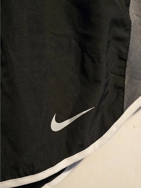 Nike Black Athletic Shorts with White Trim - Image 8