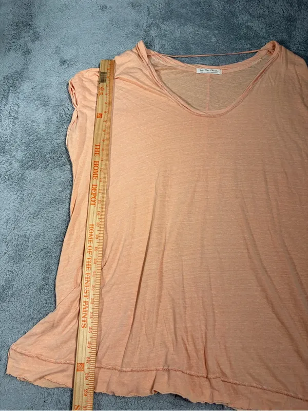 Free people we the free Lightweight Peach orange Tee large - Image 3