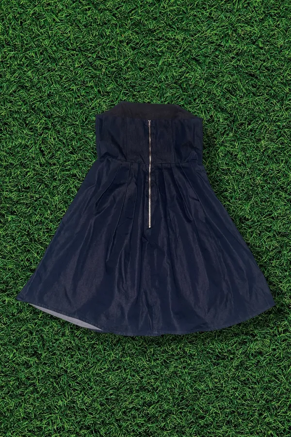 Eight Sixty Navy Strapless Dress - Image 2