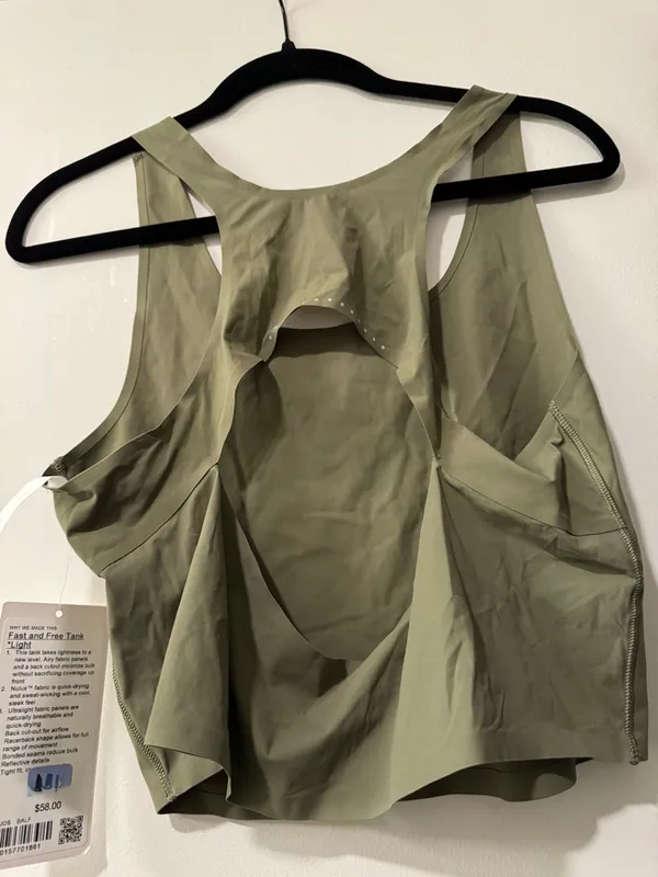 NWT LULULEMON - Bay Leaf Fast and Free Tank - $58 - XL - Image 9