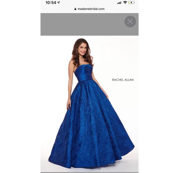 Rachel Allan Royal Blue Prom Dress - Image 3