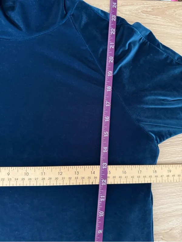 Foray Golf Small Velour Velvet Funnel Neck Blue - Image 8