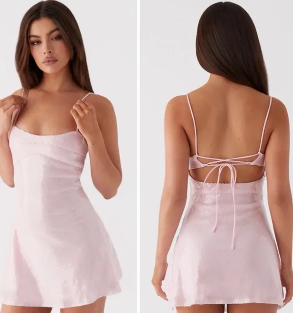 Peppermayo sequin Mini Dress Pink - Image 2