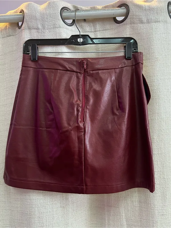 RUFFLE MINI SKIRT Red - Image 6