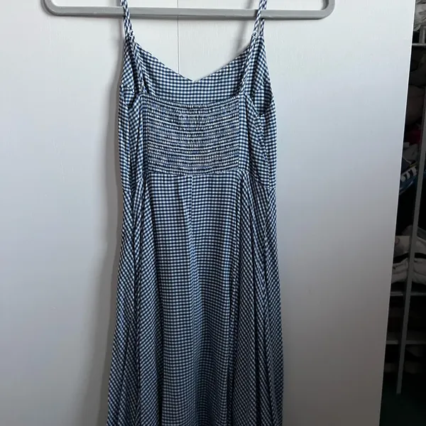Old Navy Blue and White Gingham Dress - Image 3